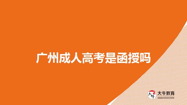 广州成人高考是函授吗