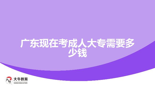 广东现在考成人大专需要多少钱
