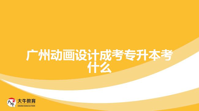 广州动画设计成考专升本考什么