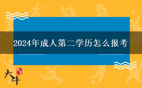 2024年成人第二学历怎么报考