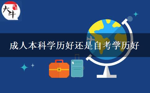 成人本科学历好还是自考学历好