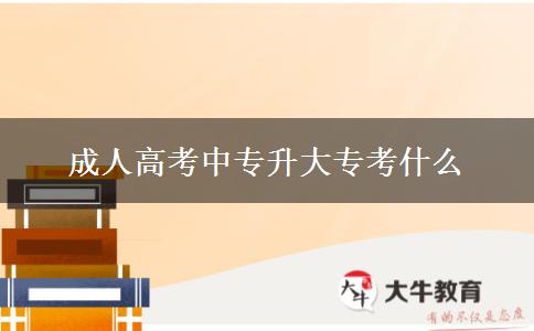 成人高考中专升大专考什么