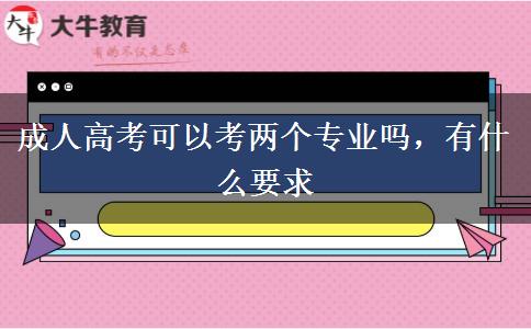 成人高考可以考两个专业吗,有什么要求 成人高考可以考两个专业吗,有什么要求