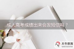 成人高考成绩出来会发短信吗？