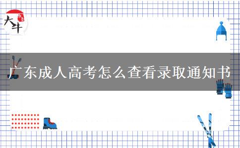 广东成人高考怎么查看录取通知书