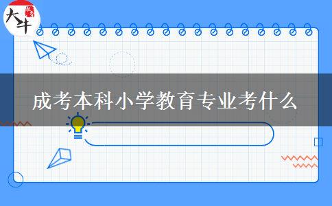成考本科小学教育专业考什么