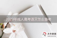 2023年成人高考语文怎么备考"