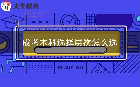 成考本科选择层次怎么选