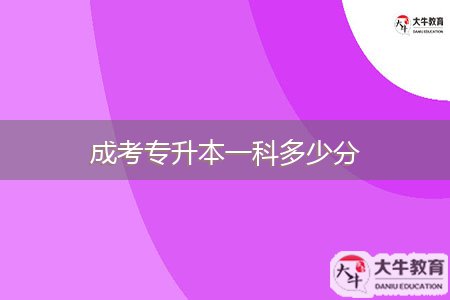 成考专升本一科多少分