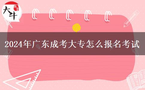 2024年广东成考大专怎么报名考试