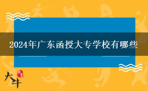 2024年广东函授大专学校有哪些