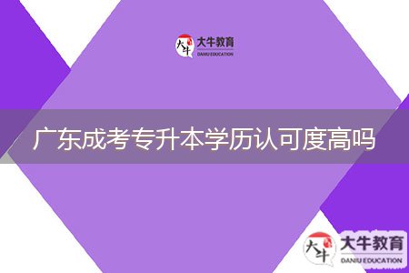 广东成考专升本学历认可度高吗