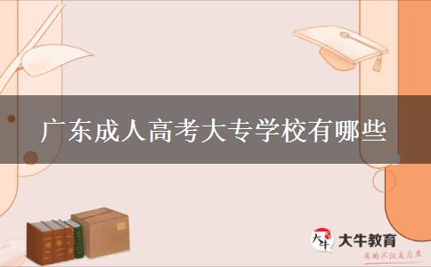 广东成人高考大专学校有哪些