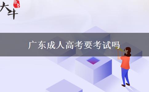 广东成人高考要考试吗