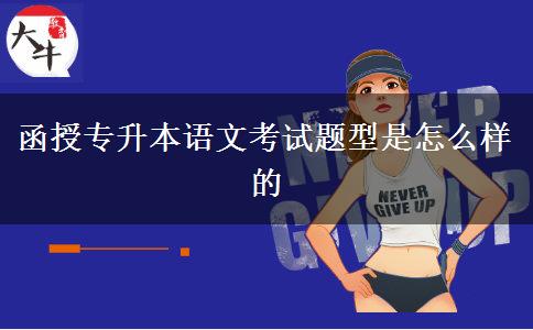 函授专升本语文考试题型是怎么样的