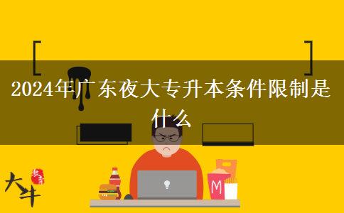 2024年广东夜大专升本条件限制是什么