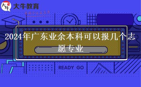 2024年广东业余本科可以报几个志愿专业