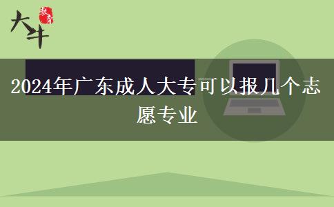 2024年广东成人大专可以报几个志愿专业