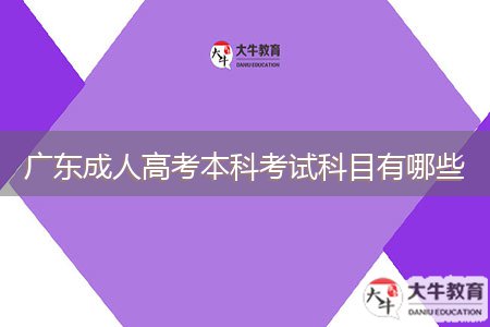 广东成人高考本科考试科目有哪些