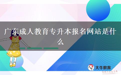 广东成人教育专升本报名网站是什么