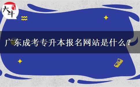 广东成考专升本报名网站是什么？