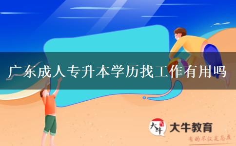 广东成人专升本学历找工作有用吗