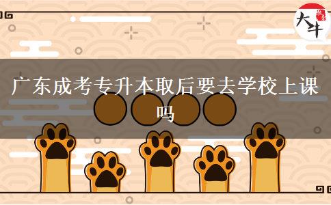广东成考专升本取后要去学校上课吗