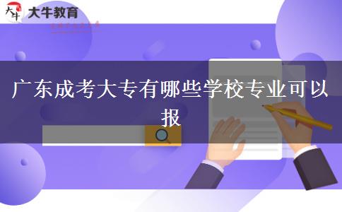 广东成考大专有哪些学校专业可以报
