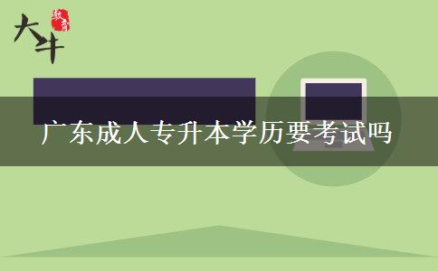 广东成人专升本学历要考试吗