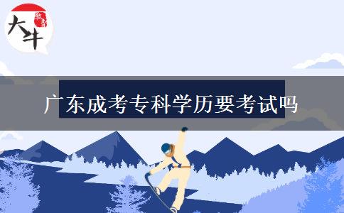 广东成考专科学历要考试吗