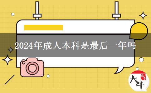 2024年成人本科是最后一年吗