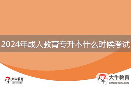 2024年成人教育专升本什么时候考试