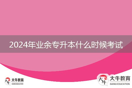 2024年业余专升本什么时候考试