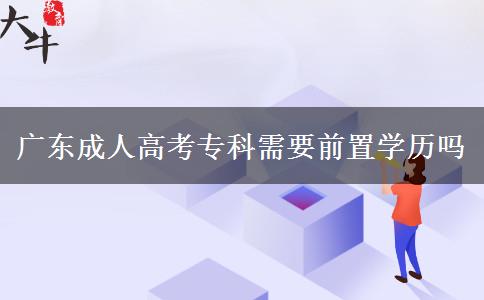 广东成人高考专科需要前置学历吗