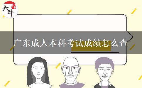 广东成人本科考试成绩怎么查