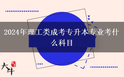 2024年理工类成考专升本专业考什么科目
