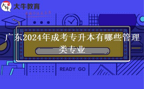 广东2024年成考专升本有哪些管理类专业