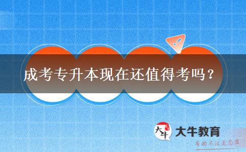 成考专升本现在还值得考吗?