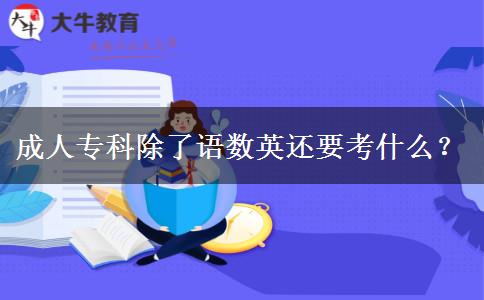 成人专科除了语数英还要考什么？