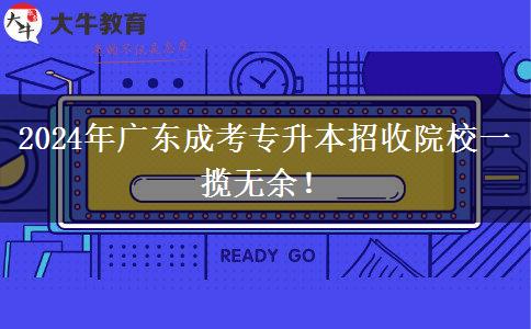 2024年广东省内有哪些学校招成考专升本?