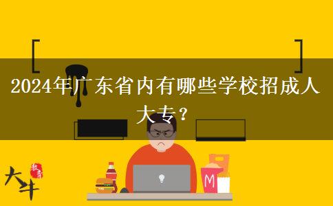 2024年广东省内有哪些学校招成人大专？