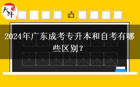 2024年广东成考专升本和自考有哪些区别？