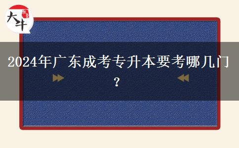 2024年广东成考专升本要考哪几门？