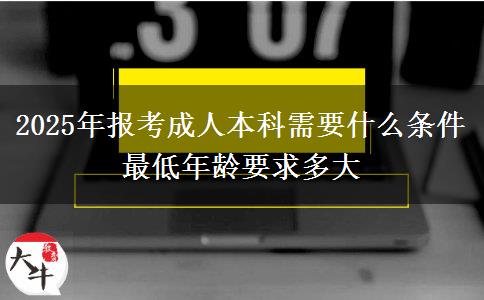 2025年报考成人本科需要什么条件 最低年龄要求多大