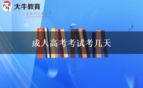成人高考考试考几天