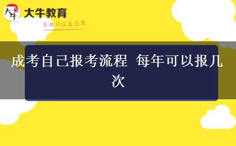 成考自己报考流程 每年可以报几次