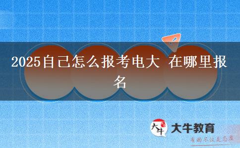 2025自己怎么报考电大 在哪里报名