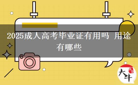 2025成人高考毕业证有用吗 用途有哪些