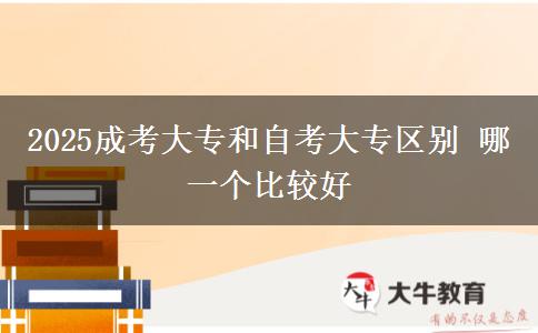 2025成考大专和自考大专区别 哪一个比较好