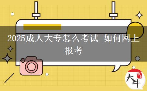 2025成人大专怎么考试 如何网上报考
